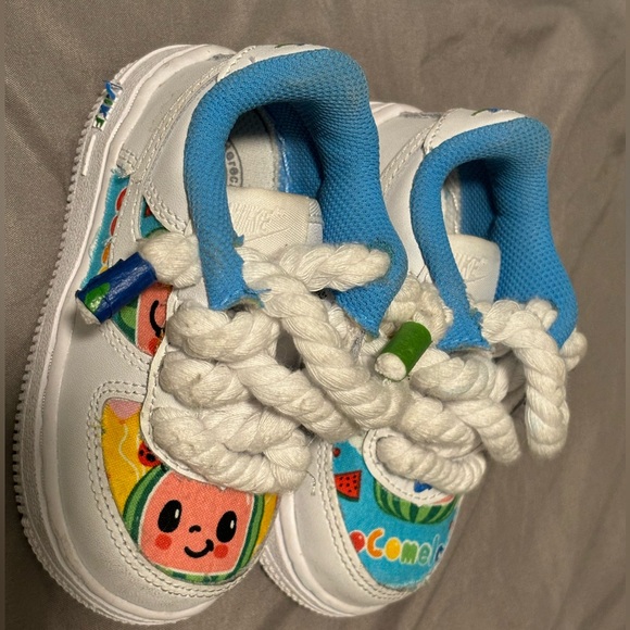 Custom cocomelon nike Air Force ones size 5c